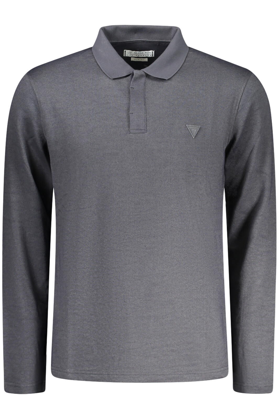GUESS JEANS LONG SLEEVE POLO MEN BLACK