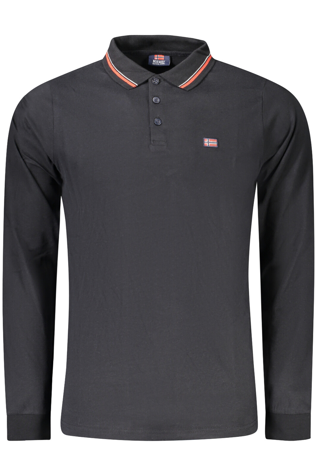 NORWAY 1963 MEN'S LONG SLEEVE POLO BLACK