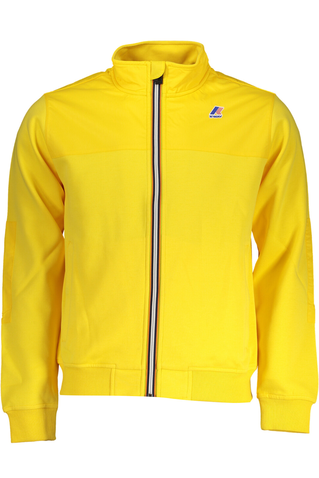 K-WAY YELLOW MEN'S ZIP SWEATSHIRT