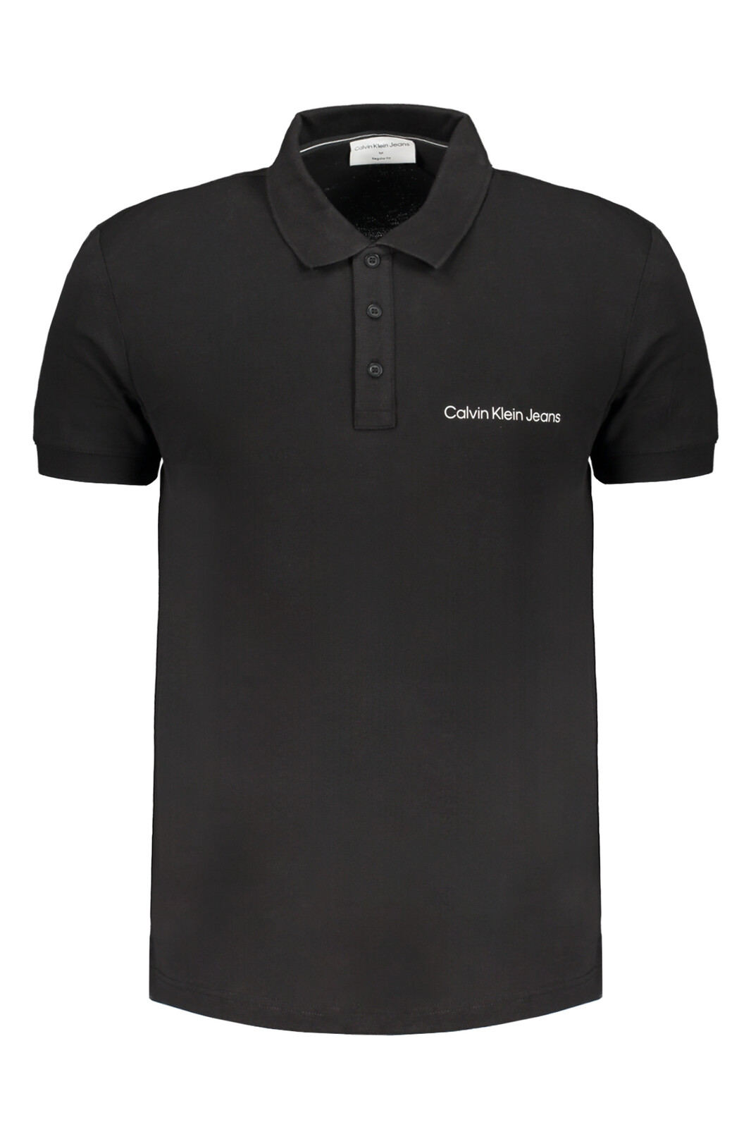 CALVIN KLEIN MEN'S BLACK SHORT SLEEVED POLO SHIRT