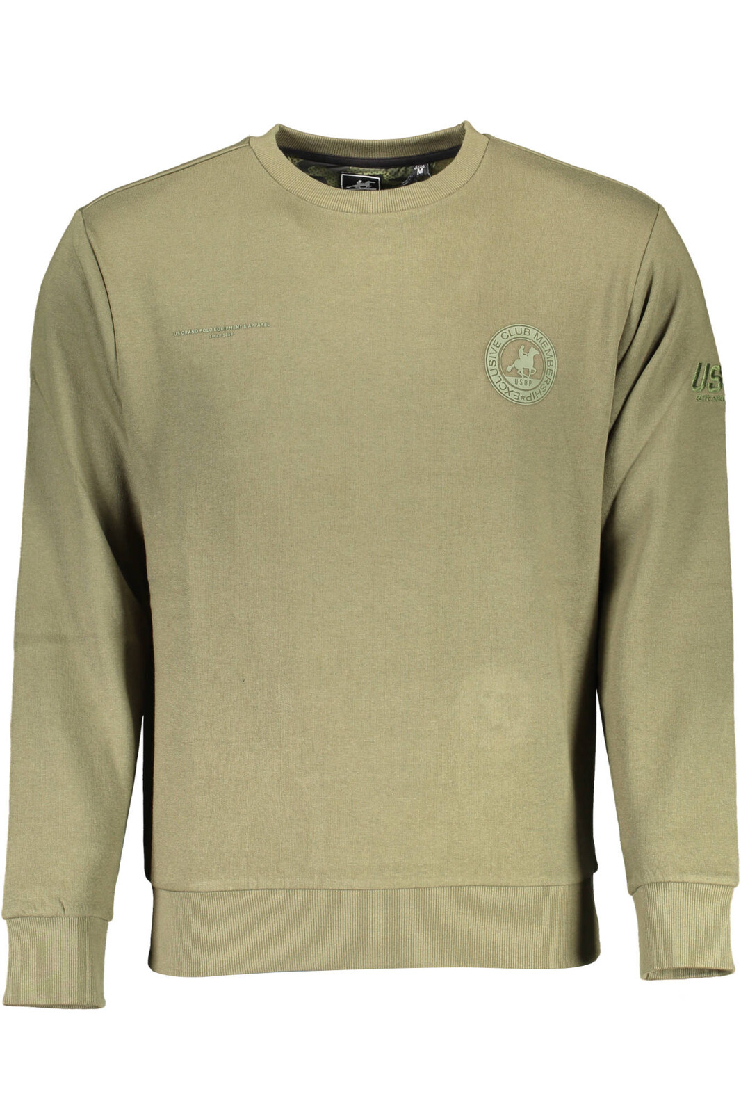 US GRAND POLO MEN'S GREEN SWEATSHIRT WITHOUT ZIP