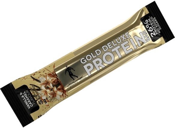 Kevin levrone gold deluxe protein bar 49 g - vanilka/ karamel
