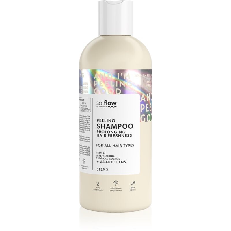 so!flow Peeling Hair peelingový šampón pre mastnú pokožku hlavy 400 ml