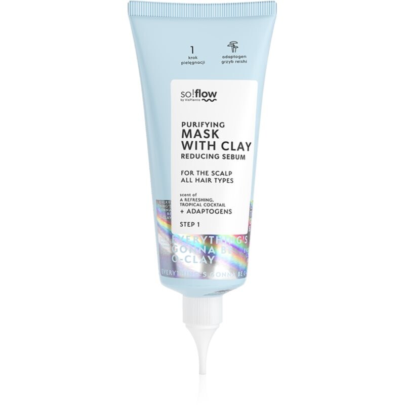 so!flow Scalp hĺbkovo čistiaca maska pre mastnú pokožku hlavy 100 ml