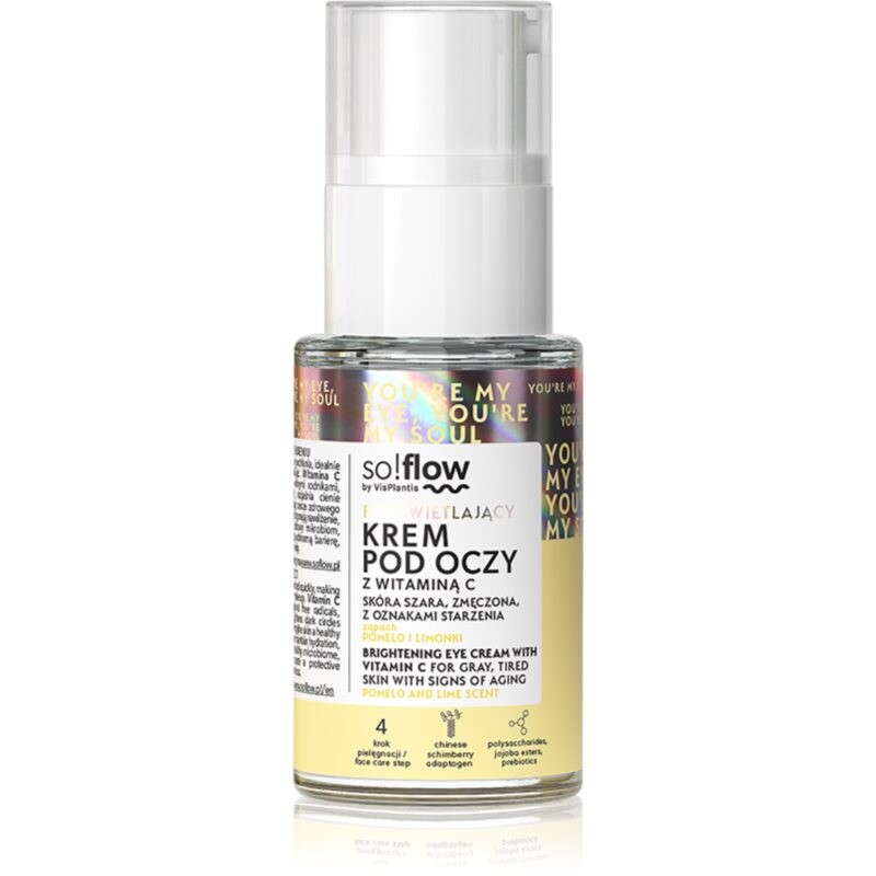 so!flow Brightening Eye Cream detoxikačný a rozjasňujúci krém na očné okolie s vitamínom C 15 ml