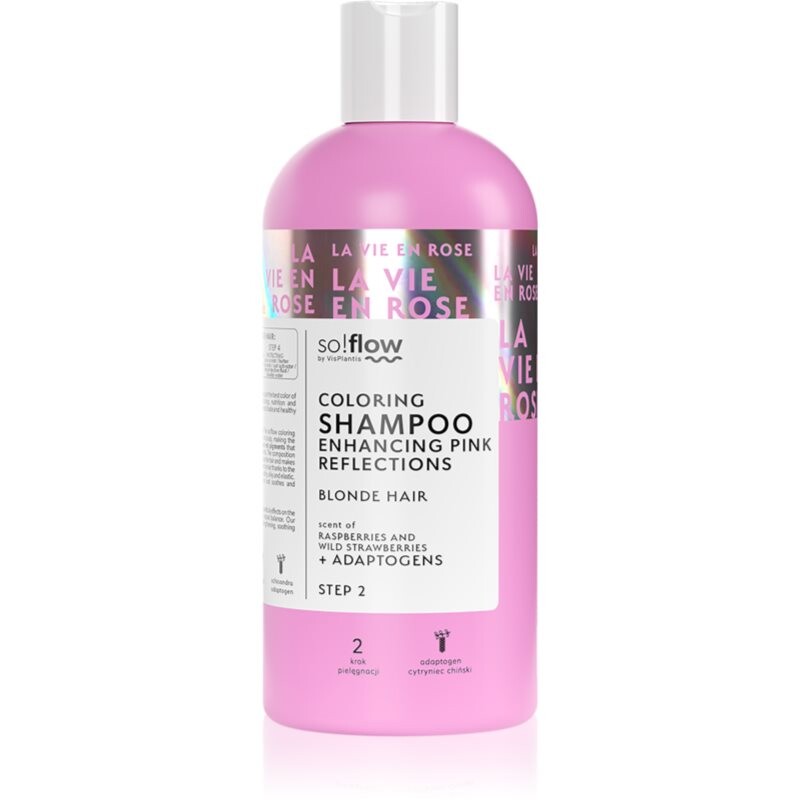 so!flow Toning Shampoo tónovací šampón pre blond vlasy odtieň Pink 300 ml
