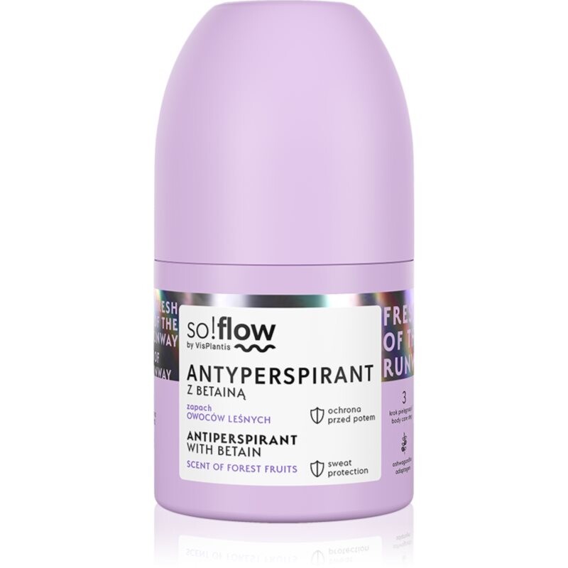 so!flow Antiperspirant antiperspirant roll-on pre ženy Betain Scent Of Forest Fruits 50 ml
