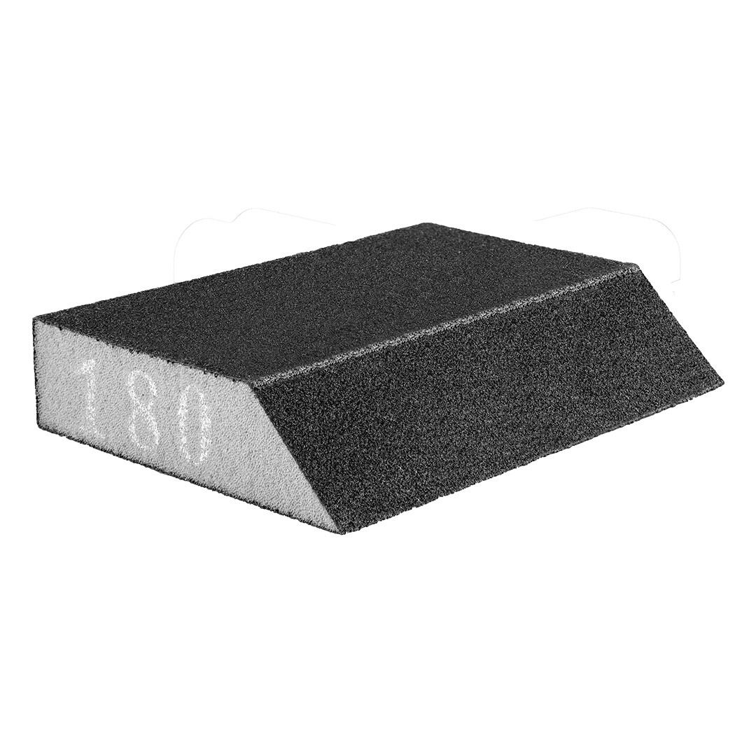 GRAPHITE Brúsna špongia 125 x 25 x 90 mm, K180, šikmá 55H924