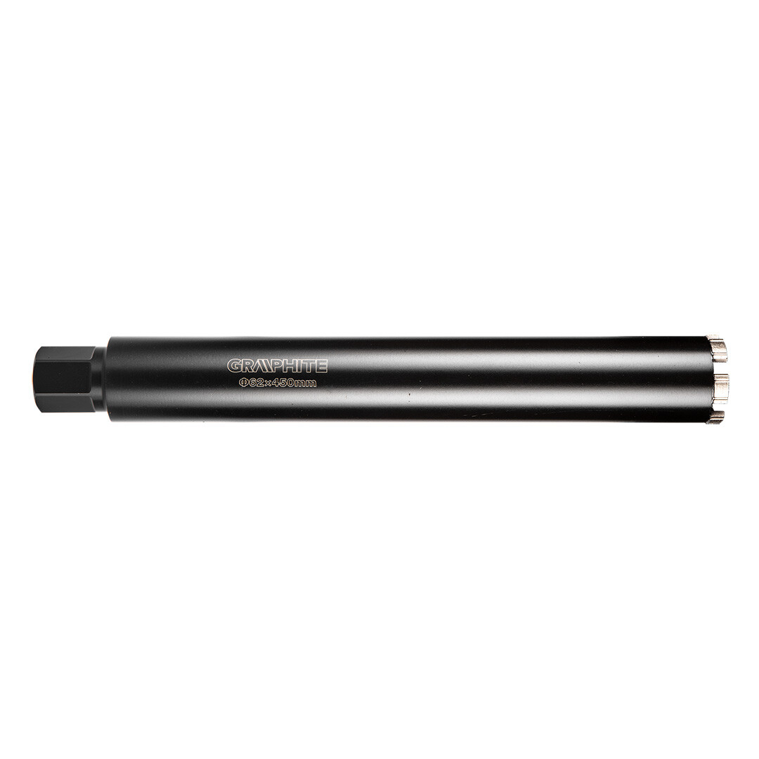 GRAPHITE Diamantový jadrový vrták 58G540 62 × 450 mm × 6T 57H859
