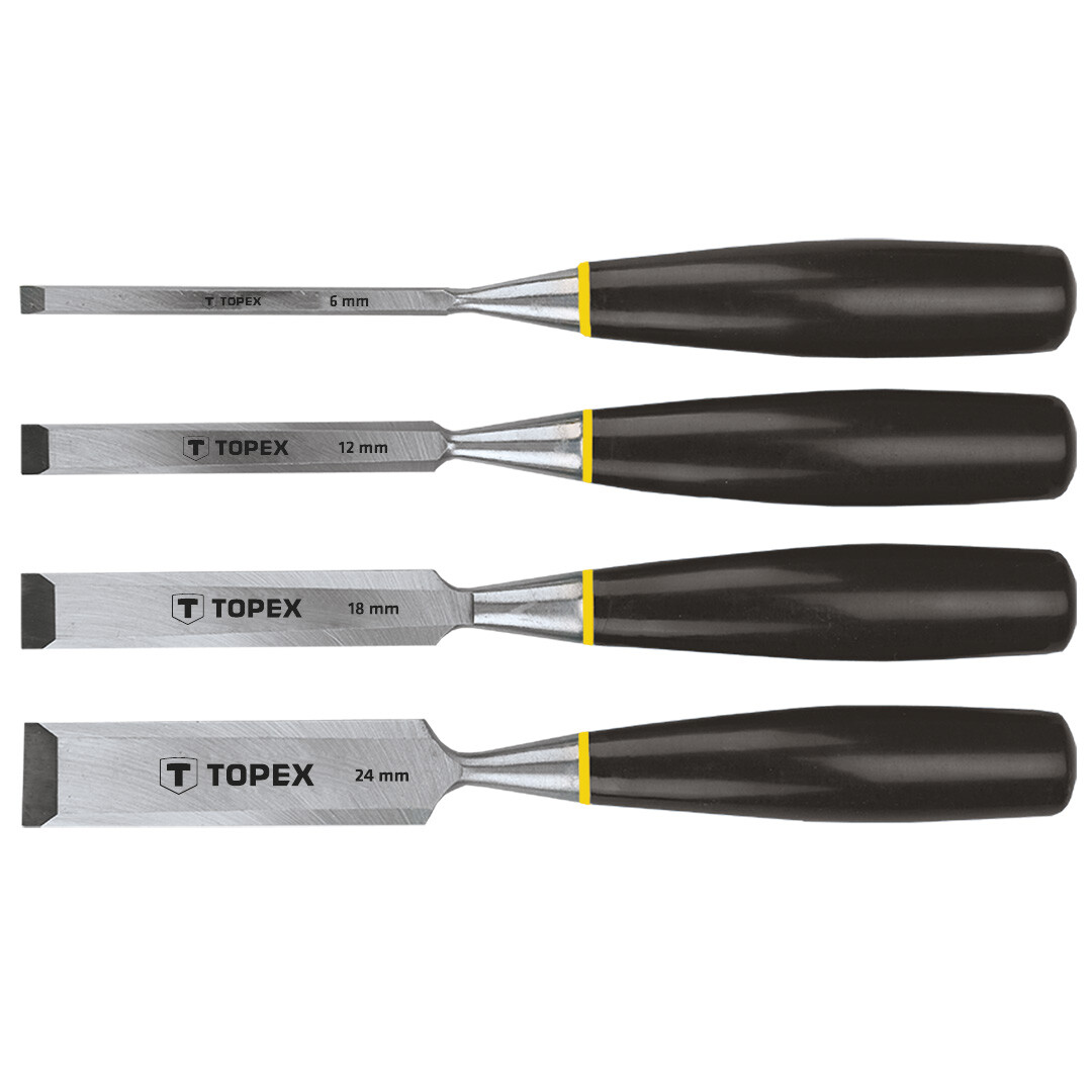 TOPEX Dláta, 6-24 mm, 4 ks sada 09A310