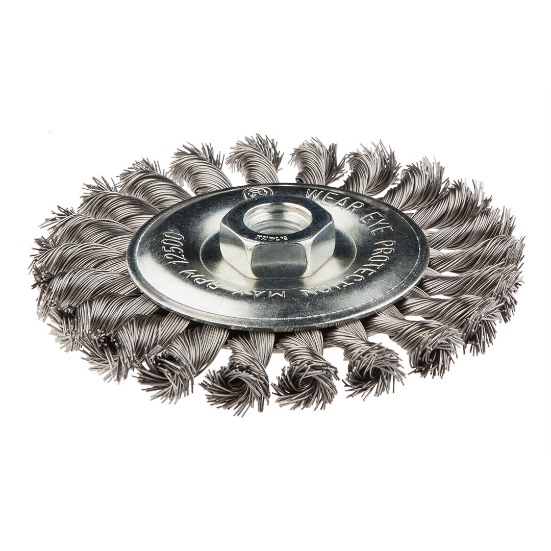 GRAPHITE Drôtená kefa, 125 mm x M14, INOX 57H598