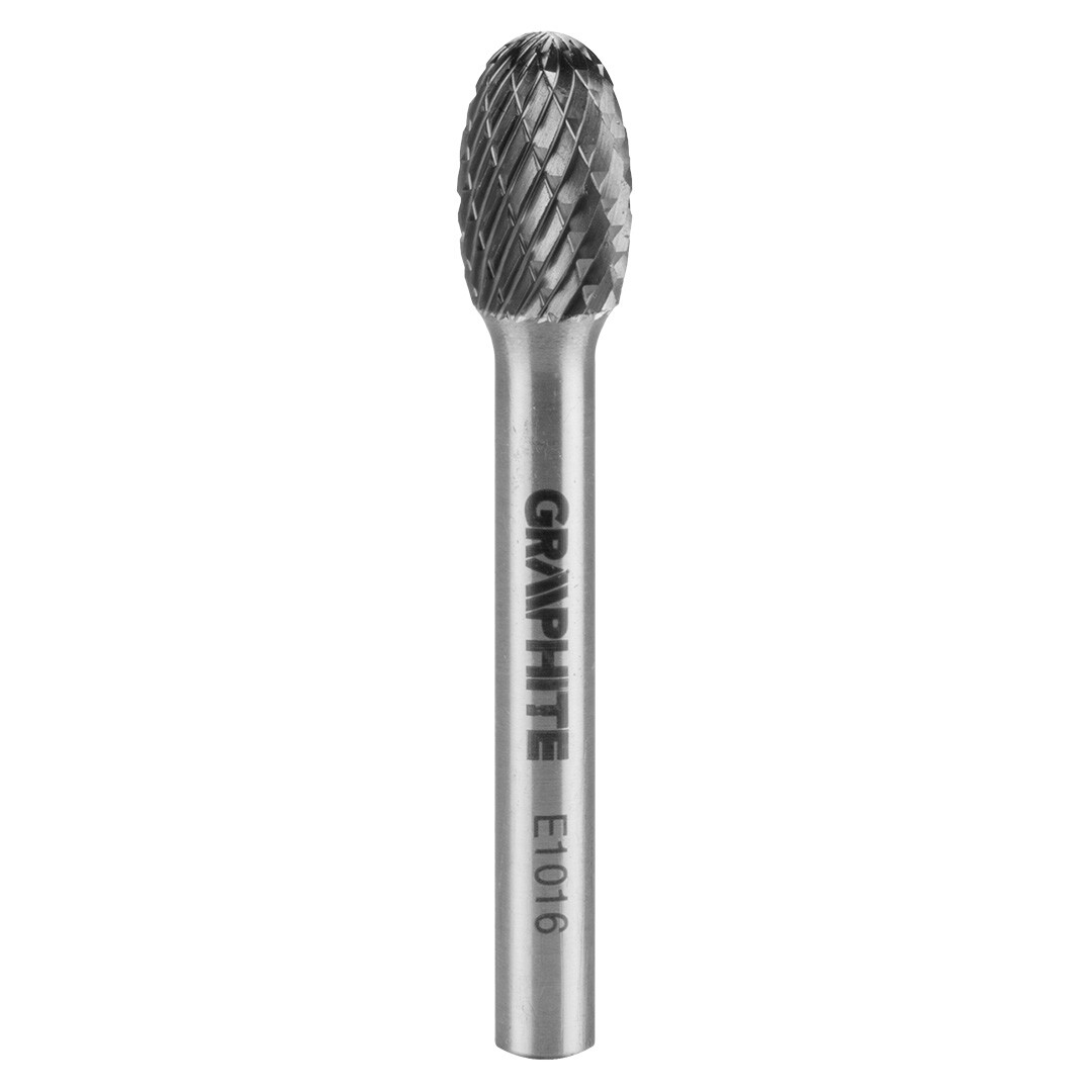 GRAPHITE Fréza na kov HM, typ E (oválna), 10 x 16 mm, stopka 6 x 45 mm 55H365