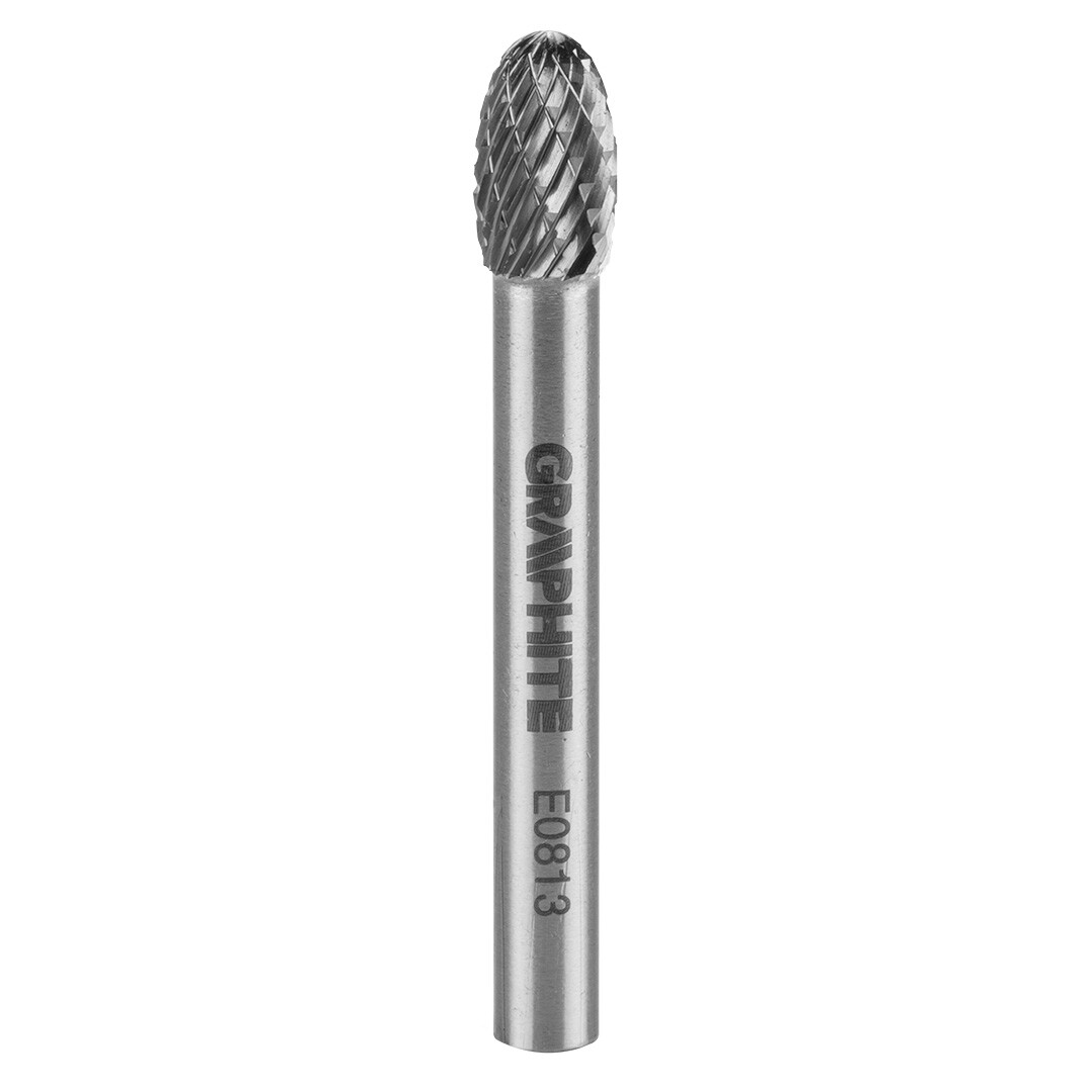 GRAPHITE Fréza na kov HM, typ E (oválna), 8 x 13 mm, stopka 6 x 45 mm 55H364