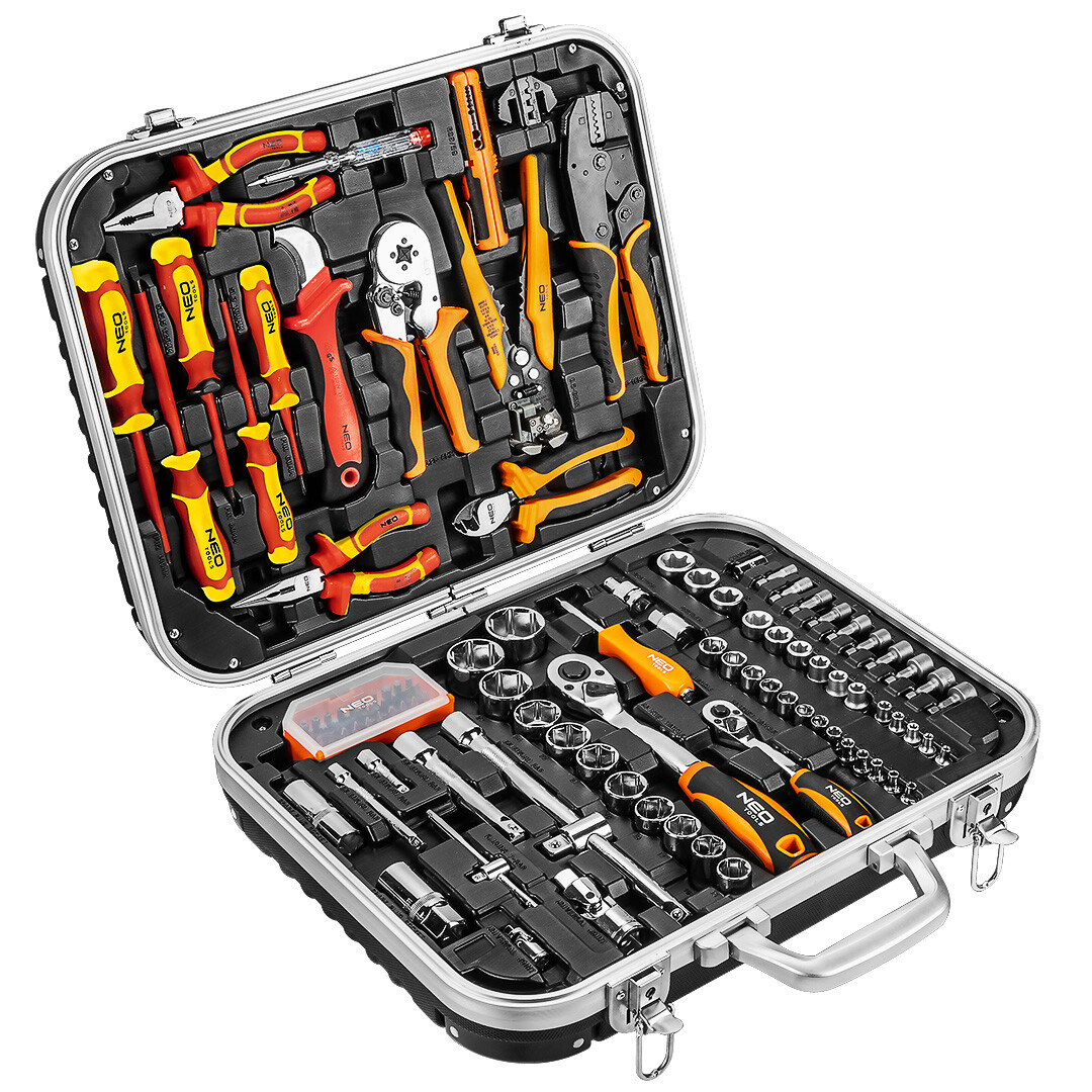 NEO TOOLS Elektrikársky kufrík 108 kusov 01-310-1