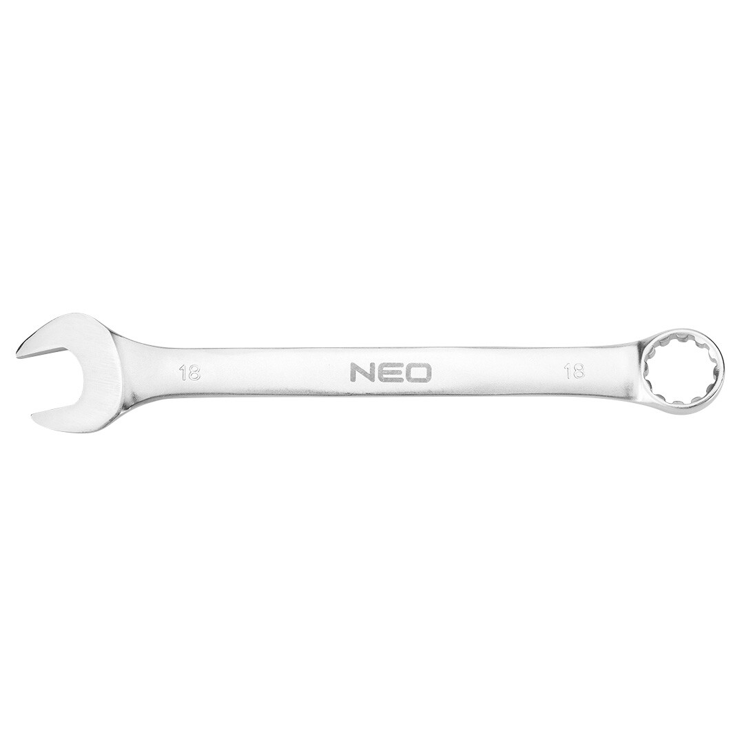 NEO TOOLS Kľúč očkoplochý 18 x 220 mm, CrV, DIN3113 09-662