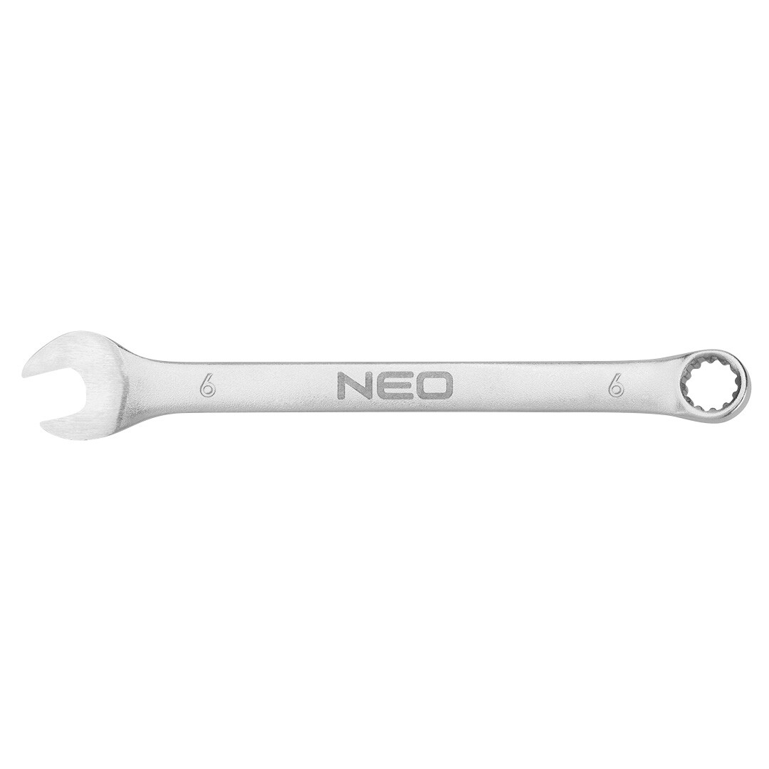 NEO TOOLS Kľúč očkoplochý 6 x 100 mm, CrV, DIN3113 09-650