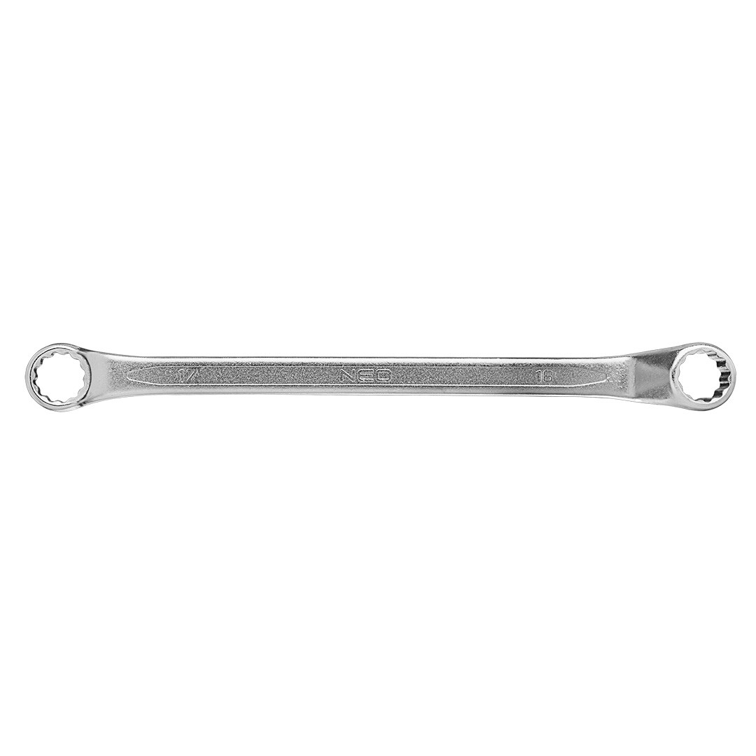 NEO TOOLS Kľúč očkový vyhnutý 16 x 17 mm 09-916