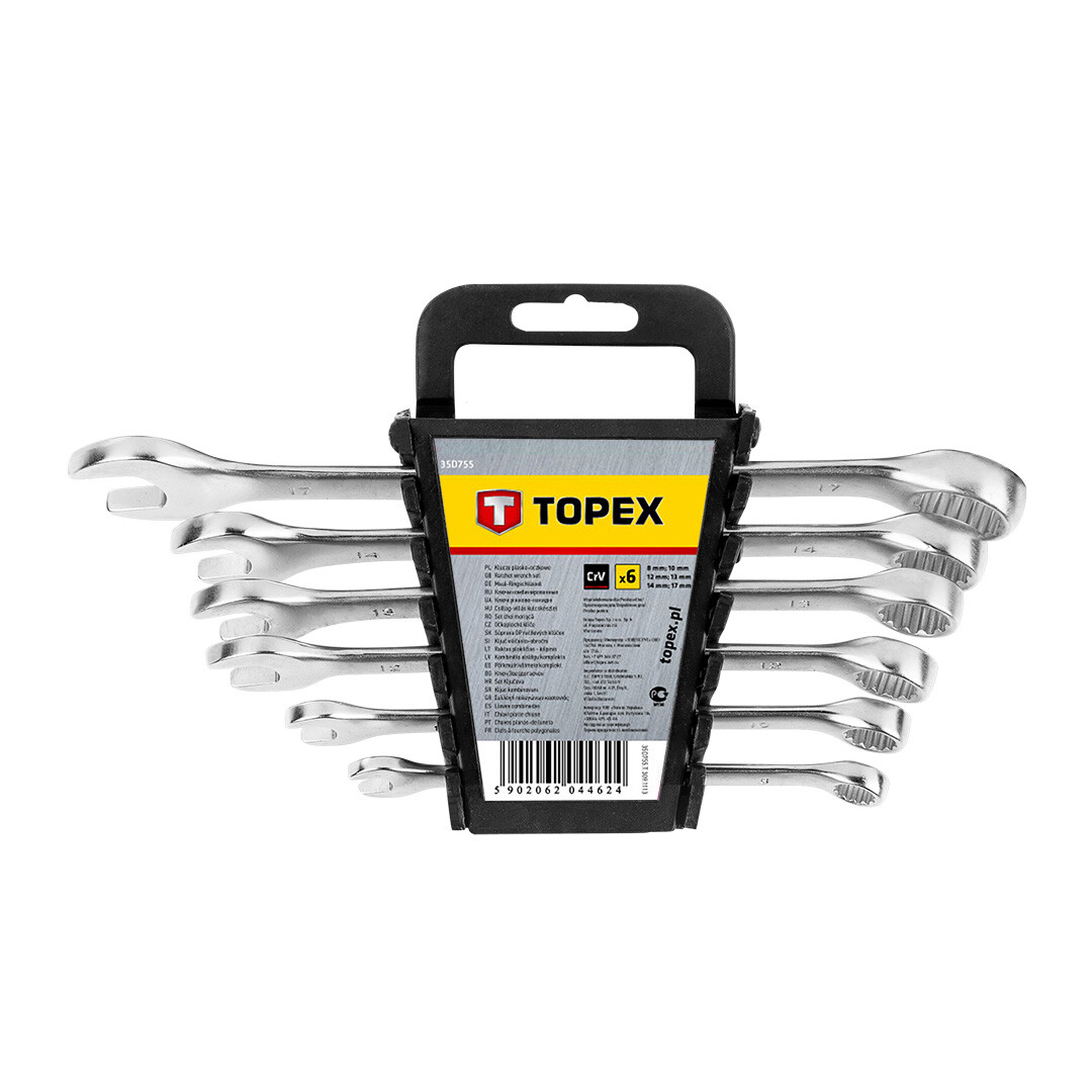 TOPEX Kľúč vidlicový sada, 6 - 17 mm, 6 ks 35D755