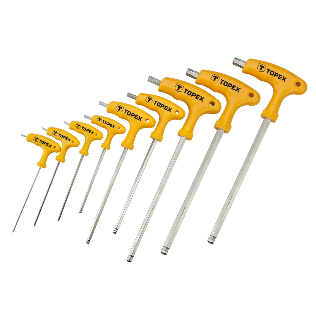 TOPEX Kľúče Torx typu „T“, 9 ks 35D968