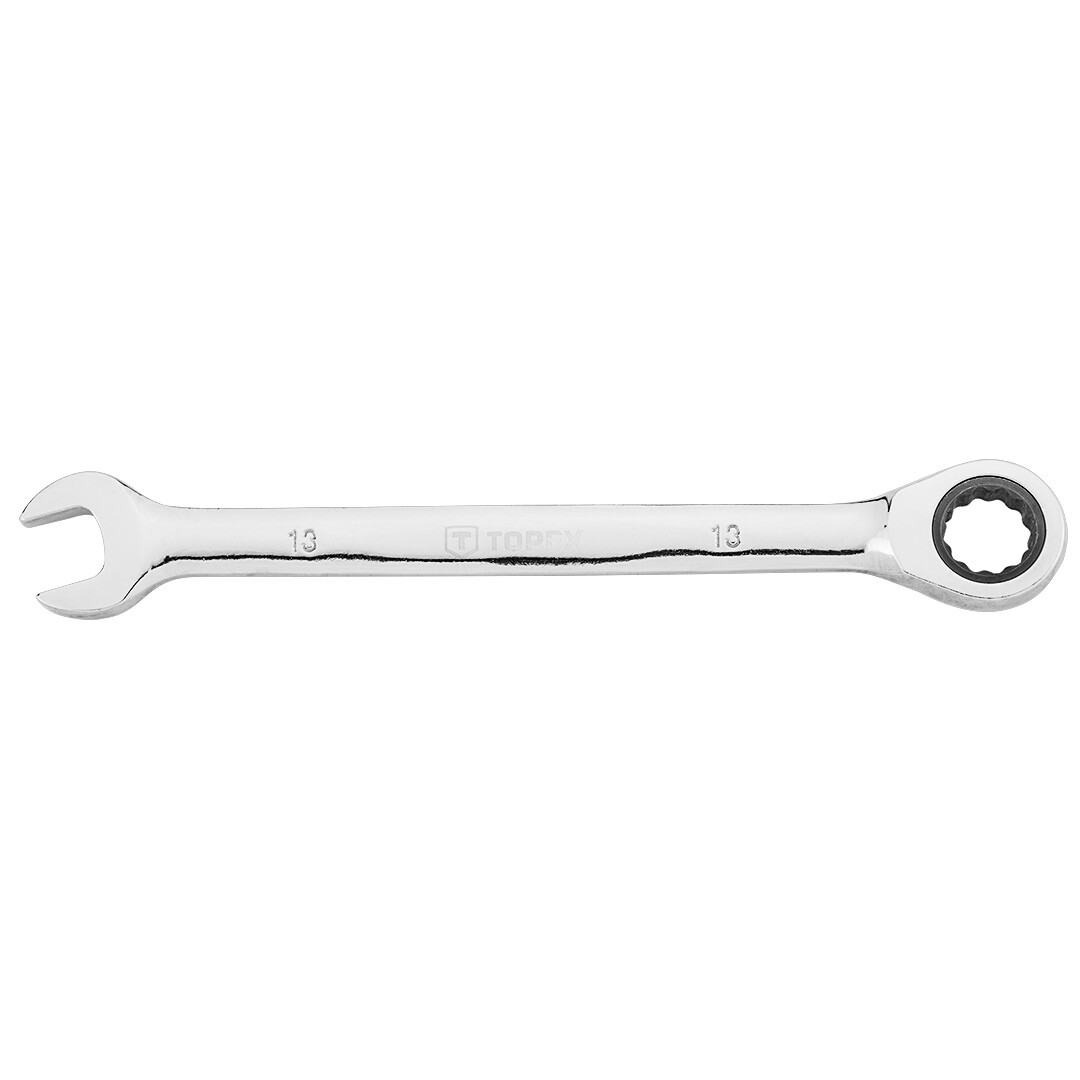 TOPEX Plochý očkový kľúč s račňou 13 x 180 mm 35D743