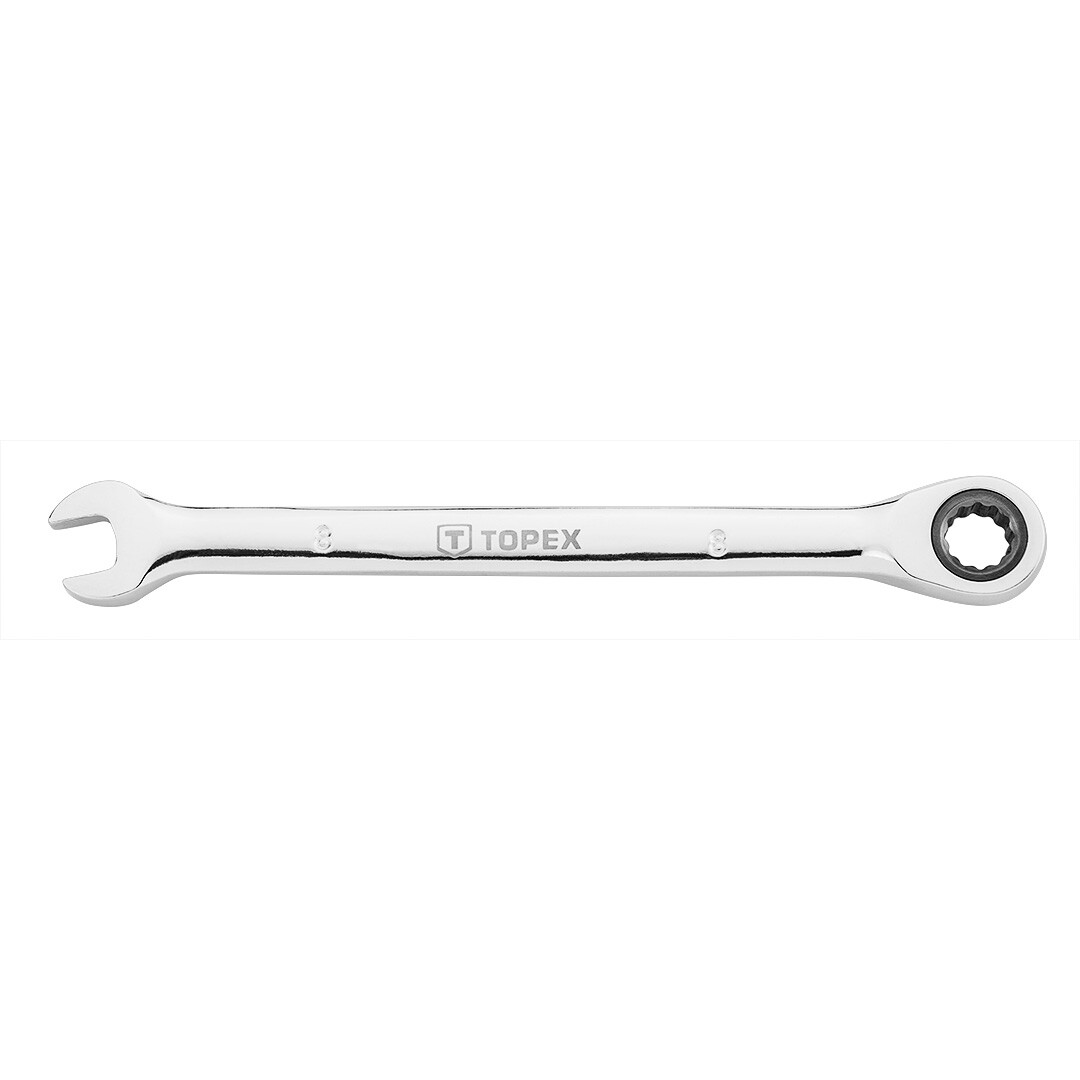 TOPEX Plochý očkový kľúč s račňou 8 x 135 mm 35D740