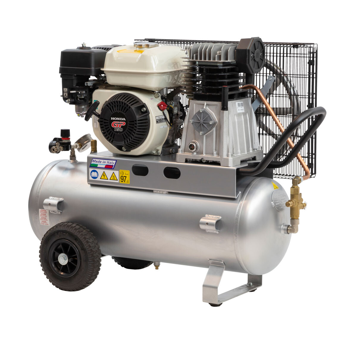 Spalinový dvojpiestový kompresor BM 50/410 (Honda GP160) 10 bar 4.8 KM/3.6 kW 247 l/min 50 l