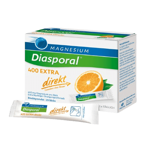 MAGNESIUM-DIASPORAL 400 EXTRA direkt, pomaranč 20 vrecúšok