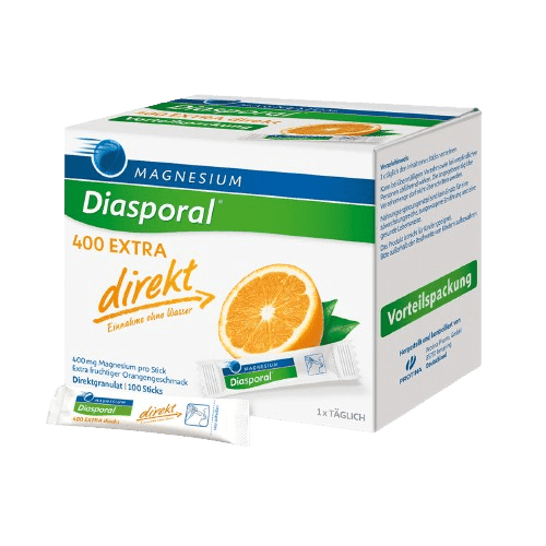 MAGNESIUM-DIASPORAL 400 EXTRA direkt, pomaranč 100 vrecúšok