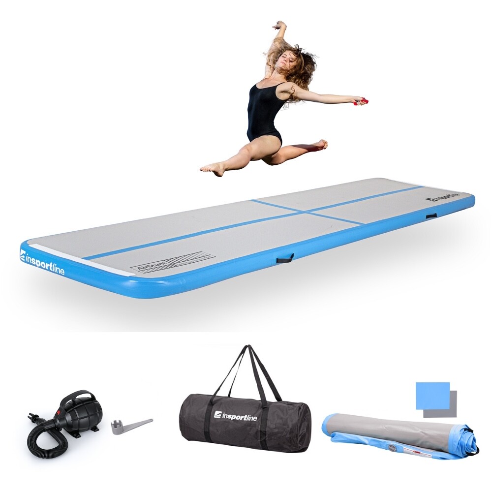 inSPORTline Airstunt 400x100x10 cm biely s elektrickou pumpou