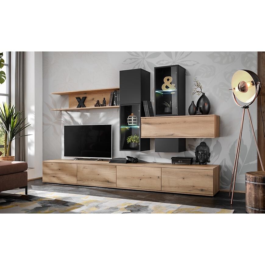 Obývacia stena Cruz Ces Cr Dub Coast Evoke/Čierna