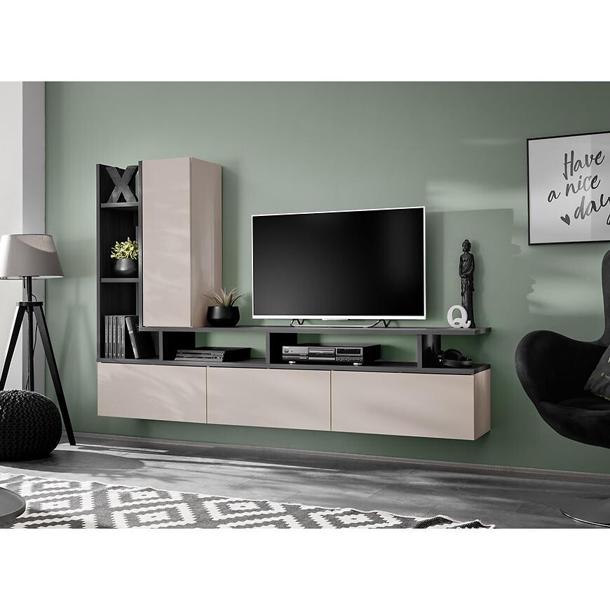 Obývacia stena Tytan Dgc Tt Dub Grafit/Kašmír