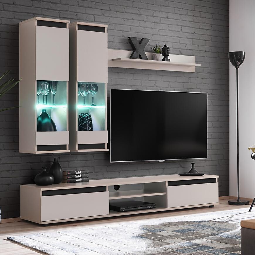 Obývacia stena Modo Cz Md Kašmír/Čierna