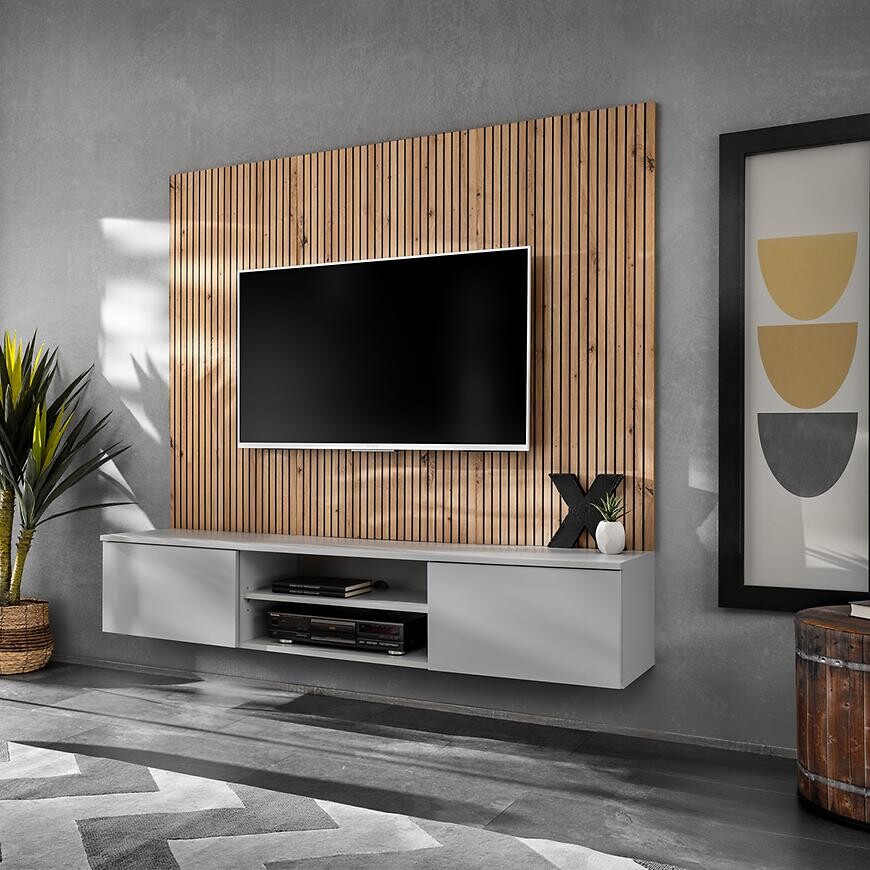 Obývacia stena Xari Pgas Xr L2 Perla Gray/Artisan