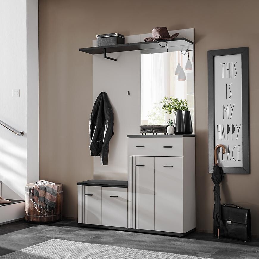 Predsieňový nábytok Hugo II Cc Hg2 Kašmír/Čierna