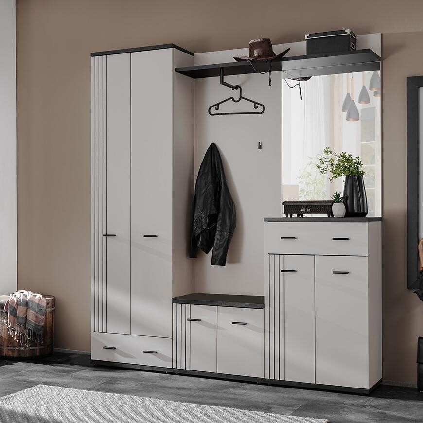 Predsieňový nábytok Hugo III Cc Hg3 Kašmír/Čierna