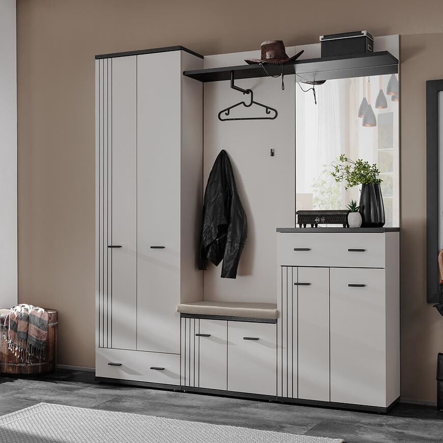 Predsieňový nábytok Hugo III Cc Hg3+P2 Vankúš Kašmír/Čierna