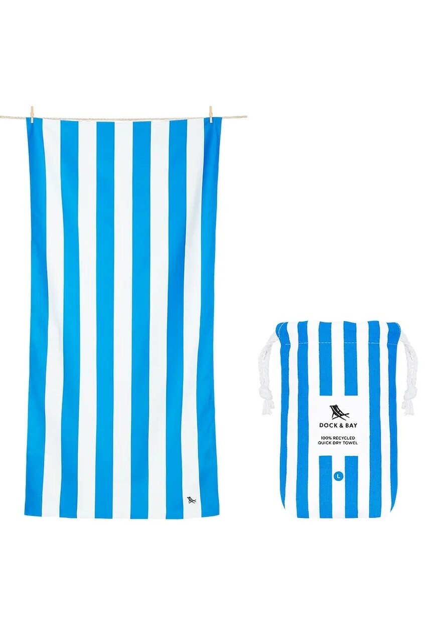 Rýchloschnúci plážový uterák Dock & Bay Bondi Blue 160 x 90 cm