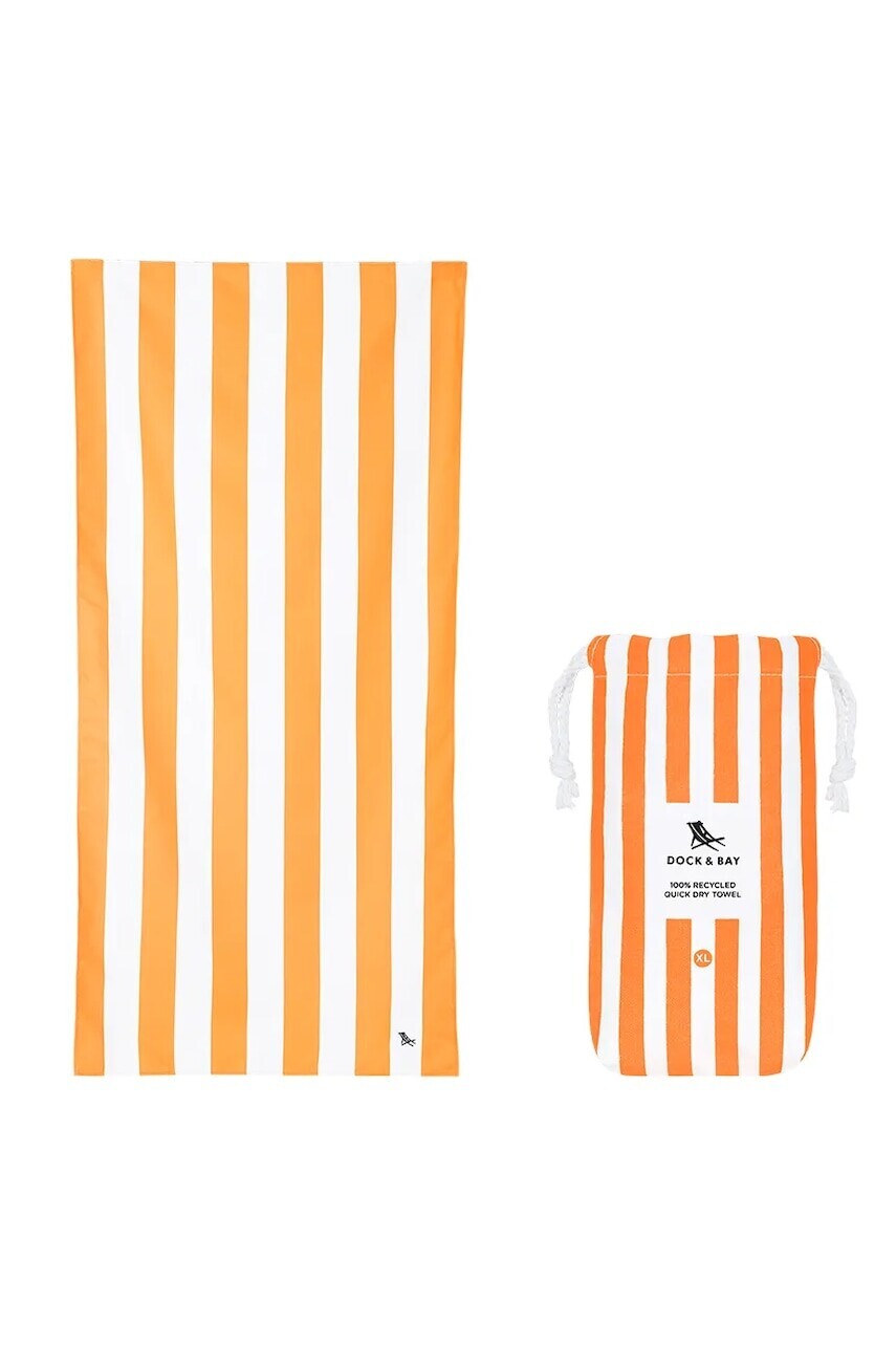 Rýchloschnúci plážový uterák Dock & Bay Ipanema Orange 200 x 90 cm oranžová farba