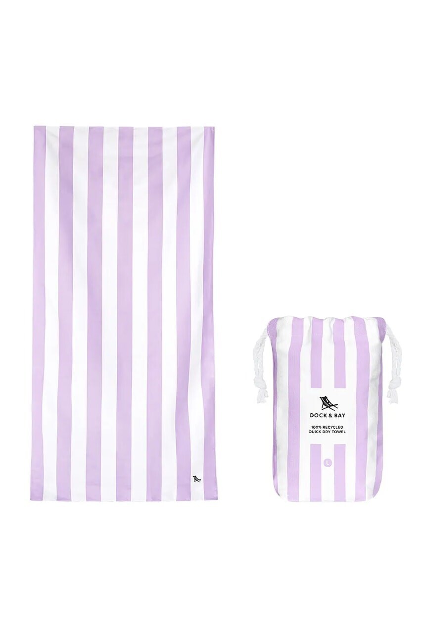 Rýchloschnúci plážový uterák Dock & Bay Lombok Lilac 160 x 90 cm fialová farba