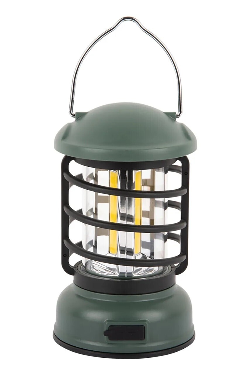 Led lampáš Leitmotiv Camping Lantern LED 15 cm zelená farba