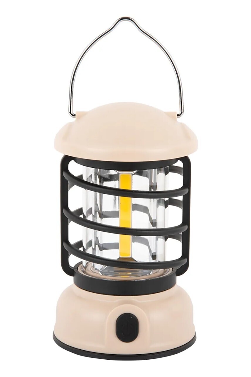 Led lampáš Leitmotiv Camping Lantern LED 15 cm béžová farba