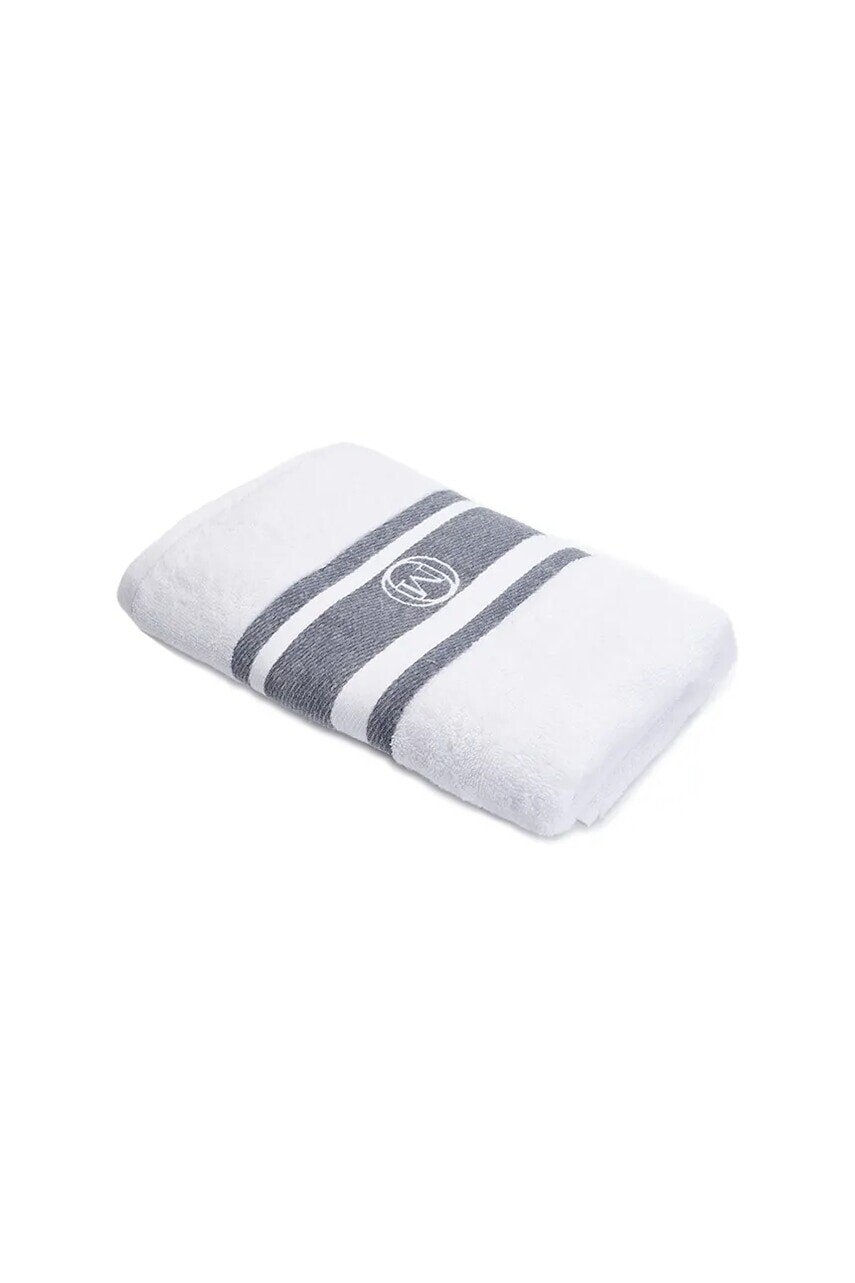 Veľký bavlnený uterák Officine Monogram Monogram Linea 70 x 140cm šedá farba