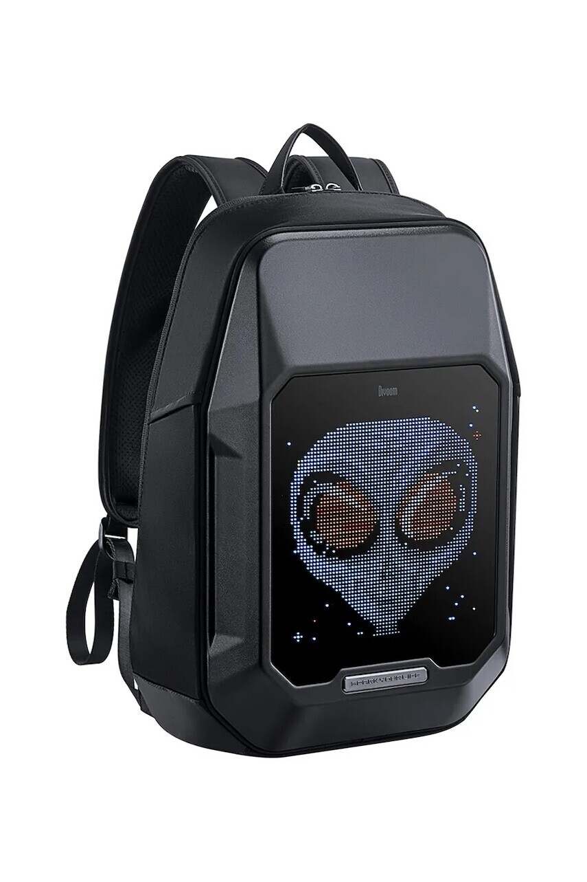 Batoh s displejom pixel art Divoom Cyberbag čierna farba