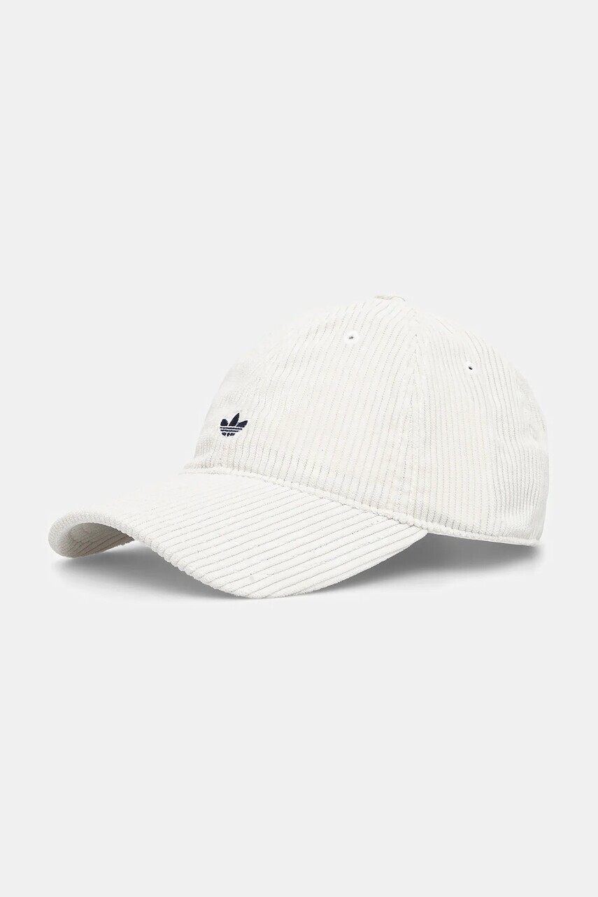 Menčestrová baseballová čiapka adidas Originals biela farba, JW8019