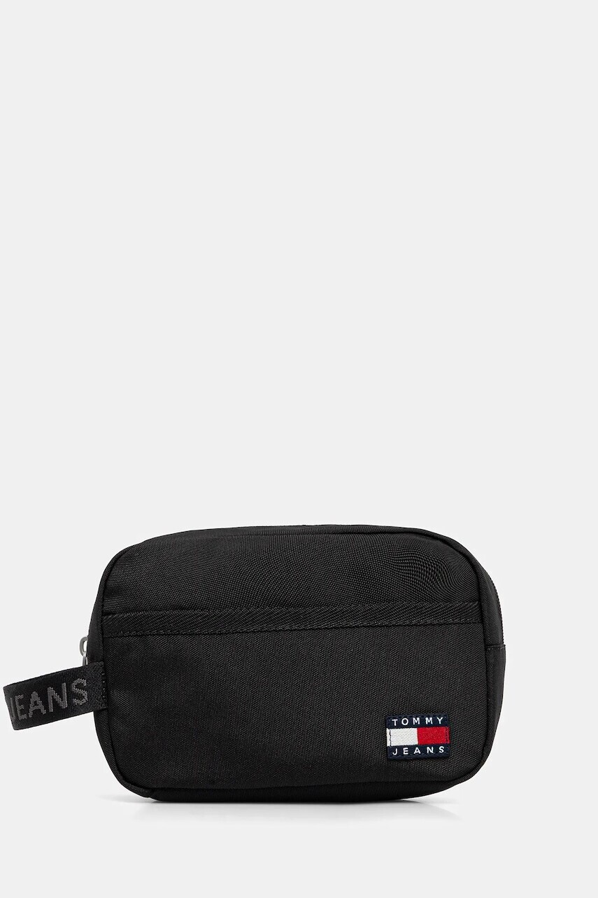 Kozmetická taška Tommy Jeans čierna farba, AM0AM13411