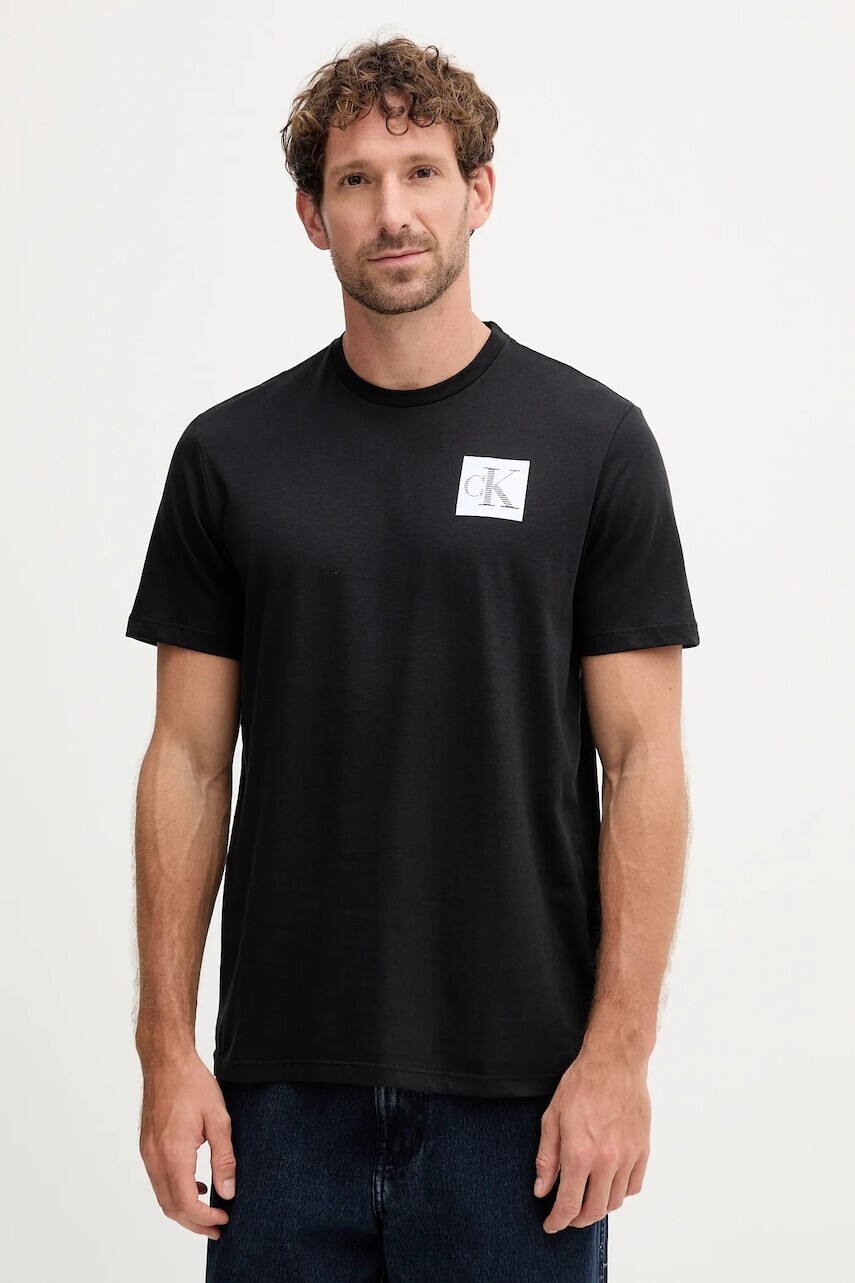 Bavlnené tričko Calvin Klein Jeans pánske, čierna farba, s potlačou, LV04RC859G