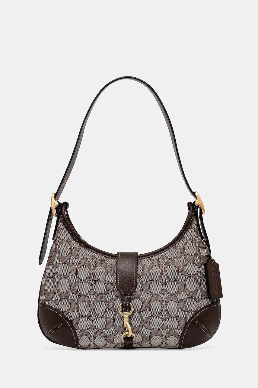 Kabelka Coach Hamptons Hobo Bag hnedá farba, CBF16