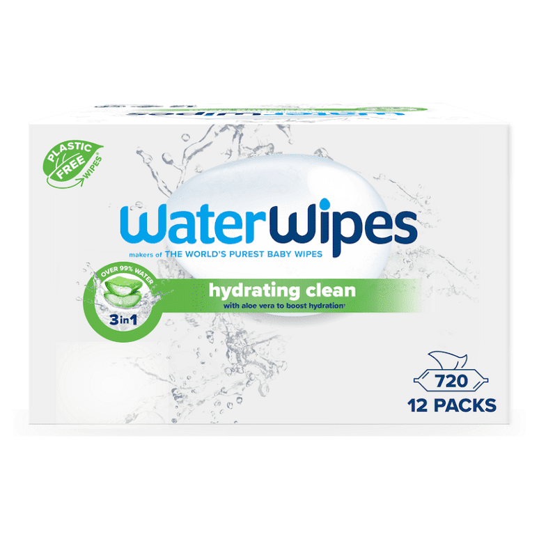 WATERWIPES Obrúsky vlhčené hydrating clean bez obsahu plastov 720 kusov