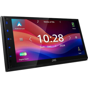 Multimediálne 1DIN / 2DIN autorádio JVC KW-M595DBW - DAB+ / FM / 6,8" displej / USB / AUX / Bluetooth / Apple CarPlay / Android Auto