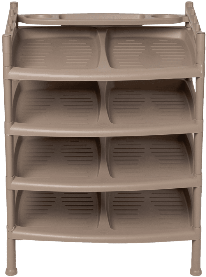 Botník 4 poschodia Brown 52 x 34 x 67 cm